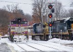 Inbound commuter rail passes AYPO